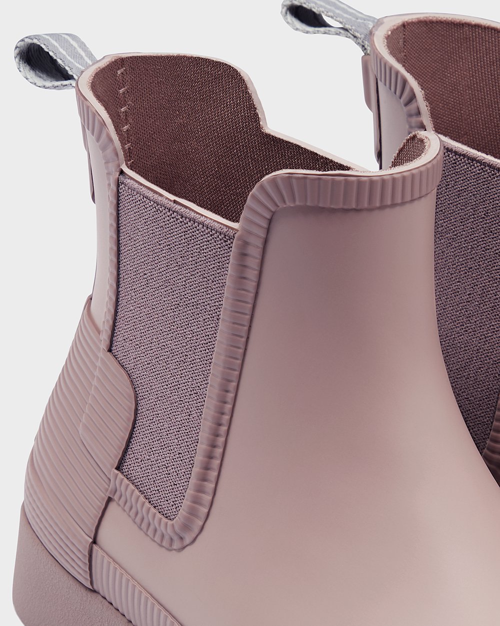 Botas Chelsea Hunter Feminina Rosa/Roxo - Refined Texture Block Slim Fit - 81ZHDWOLJ